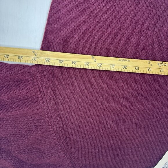 VTG Field Gear Pure Cashmere Mens XL Sweater Shirt Long Sleeve Burgundy 90s Y2K - Picture 6 of 9